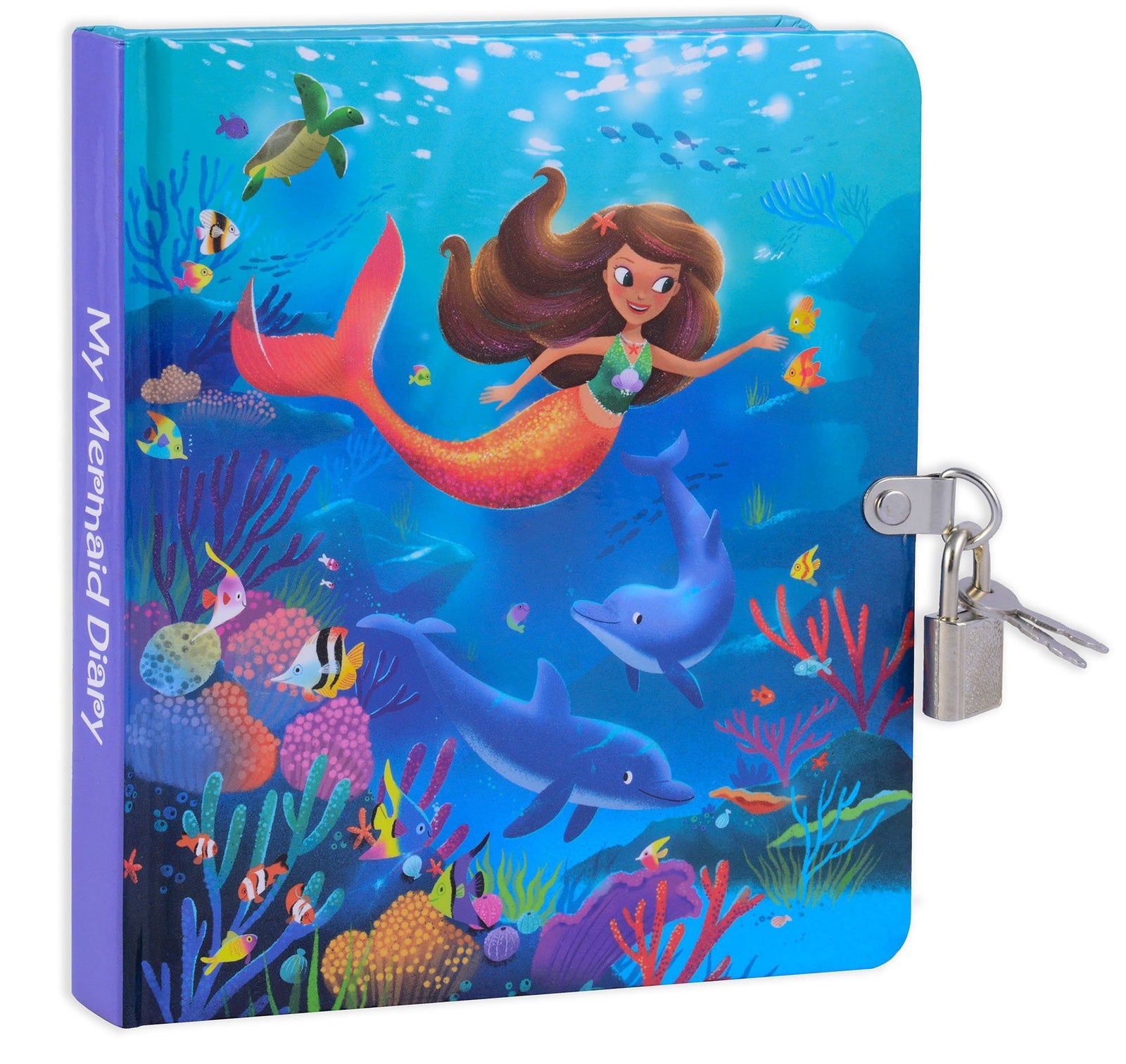 Mermaid Glow in the Dark Lock and Key Diary - Mollybee Kids