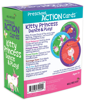 Preschool Action Cards Kitty Princess Dance & Play! - Mollybee Kids