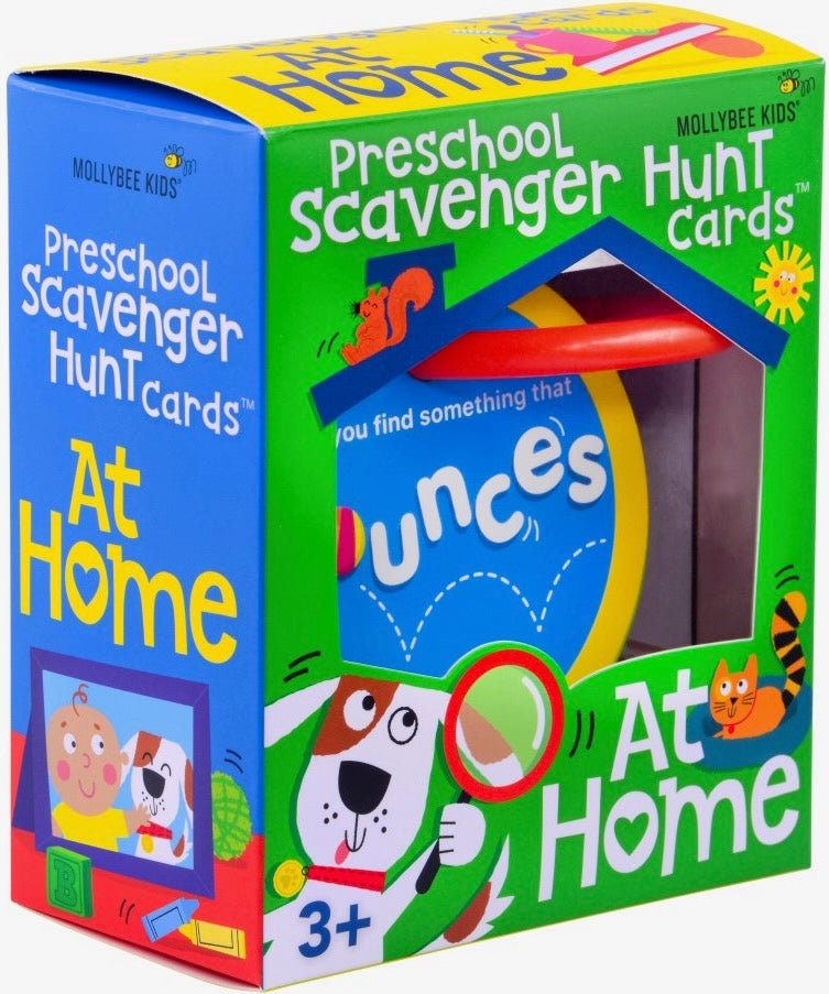 Preschool Scavenger Hunt Cards at Home - Mollybee Kids