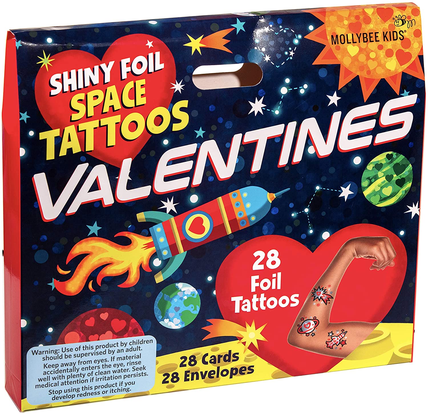 Shiny Foil Space Tattoos - Mollybee Kids