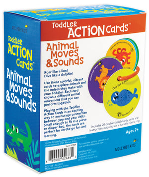 Toddler Action Cards Animal Moves and Sounds Game - Mollybee Kids