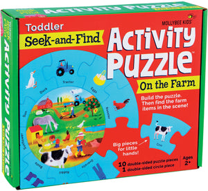 Toddler Activity Puzzle On the Farm - Mollybee Kids