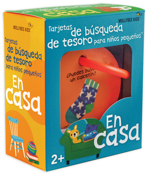 Toddler Scavenger Hunt Cards at Home - Spanish Edition - Mollybee Kids