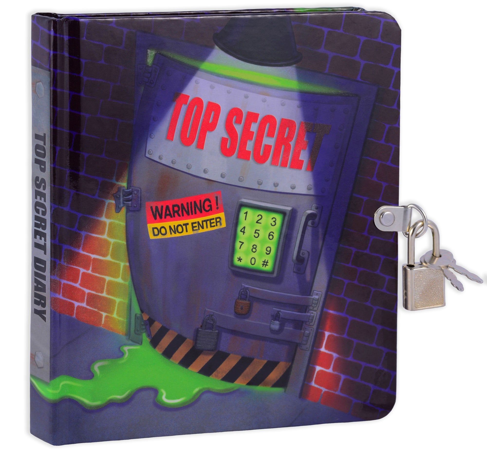 Top Secret Glow in the Dark Lock and Key Diary - Mollybee Kids